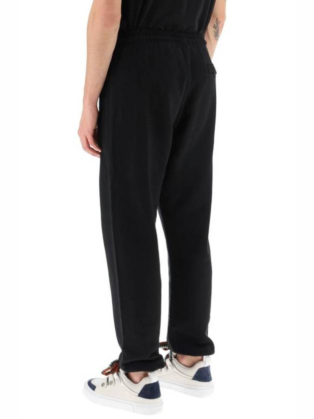 Cross Relaxed Drawstring Track Pants Black - MARCELO BURLON - BALAAN 4