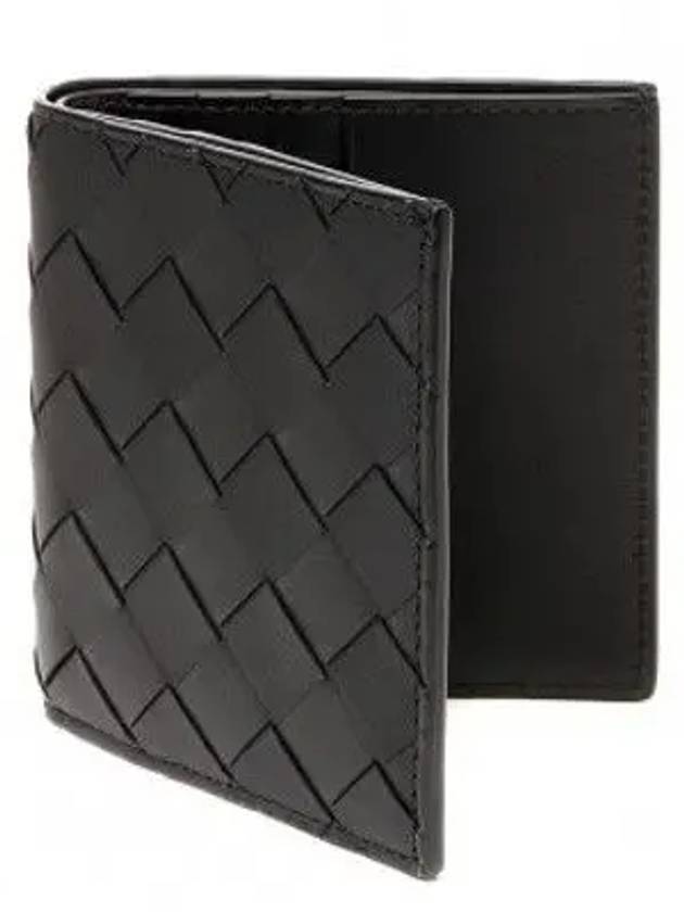 Intrecciato Slim Half Wallet Black - BOTTEGA VENETA - BALAAN 3