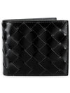 Intrecciato Half Wallet Black - BOTTEGA VENETA - BALAAN 3