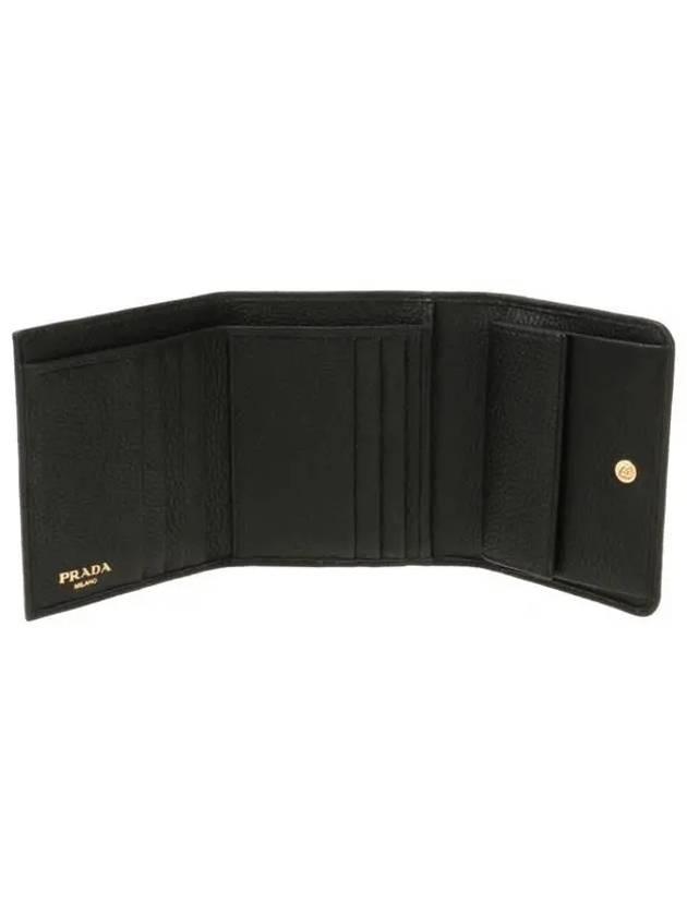 gold Vitello bifold wallet black - PRADA - BALAAN 5