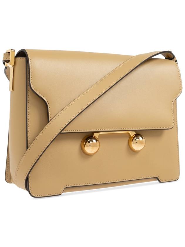 Trunkaroo Medium Leather Shoulder Bag Beige - MARNI - BALAAN 5