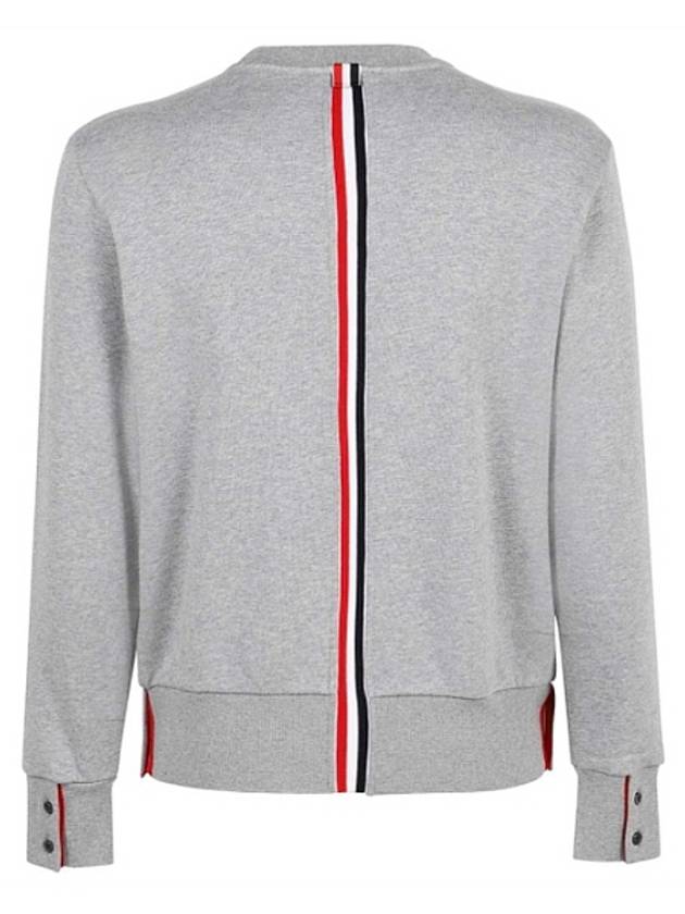 Center Back Stripe Crewneck Sweatshirt Light Grey - THOM BROWNE - BALAAN 7