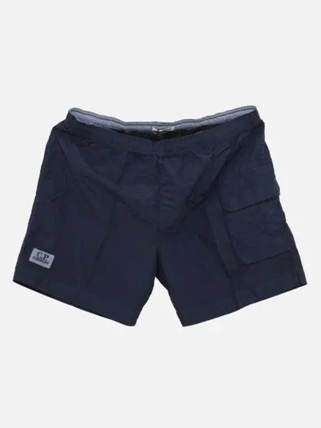 Flat Nylon Logo Patch Utility Swim Shorts Navy - CP COMPANY - BALAAN 2