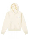 Serif Embroidered Logo Hoodie Cream - SPORTY & RICH - BALAAN 2