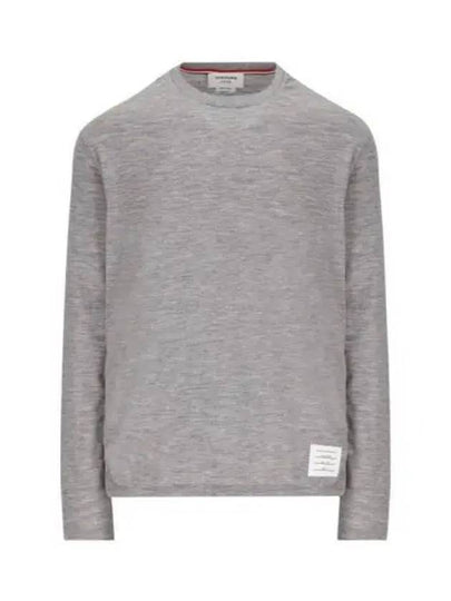 Wool Jersey 4-Bar Long Sleeve T-Shirt Light Grey - THOM BROWNE - BALAAN 2