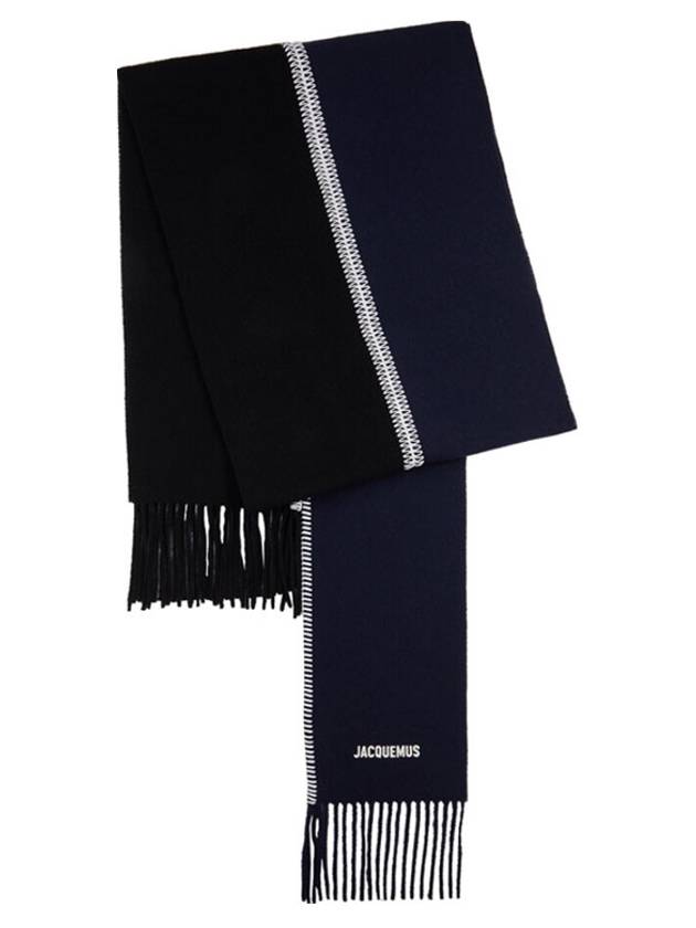 L'Echarpe Pampero Double Scarf Black - JACQUEMUS - BALAAN 4