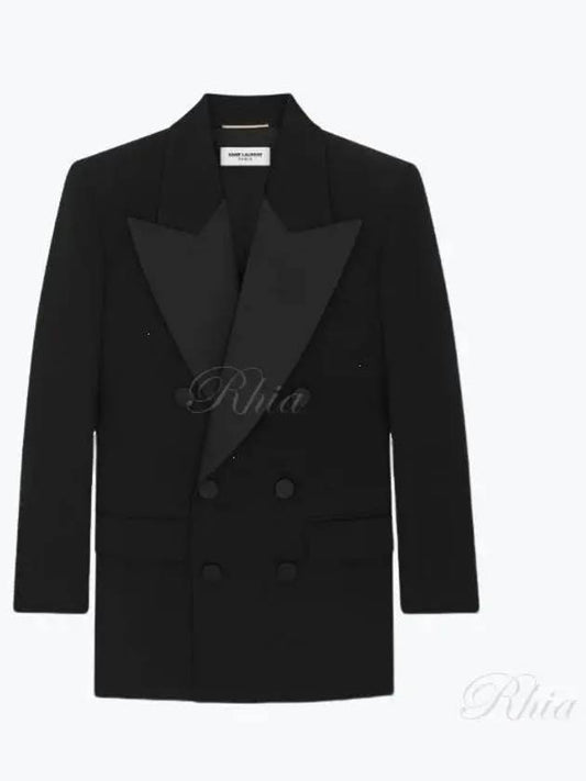 Double Breast Jacket Black - SAINT LAURENT - BALAAN 2