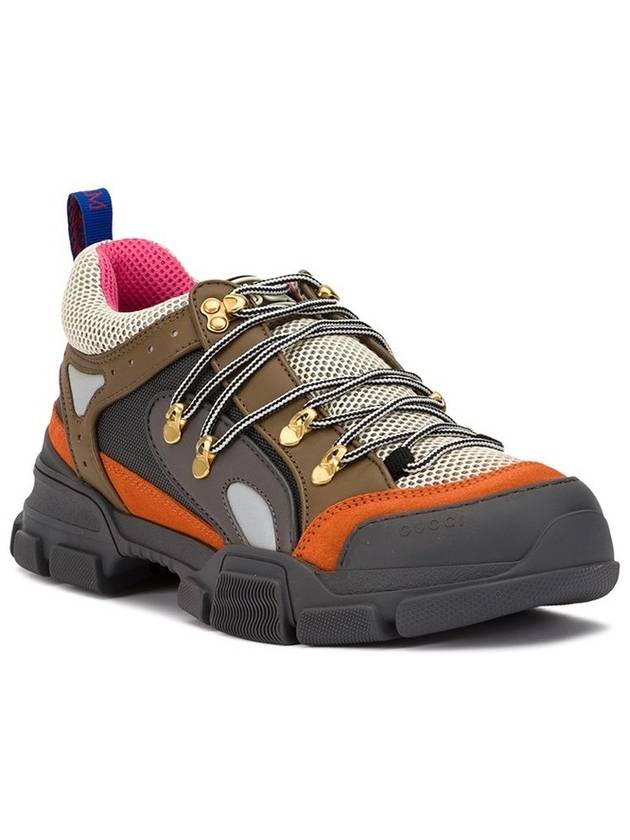 Flashtrek Low-Top Sneakers Brown Orange - GUCCI - BALAAN 4