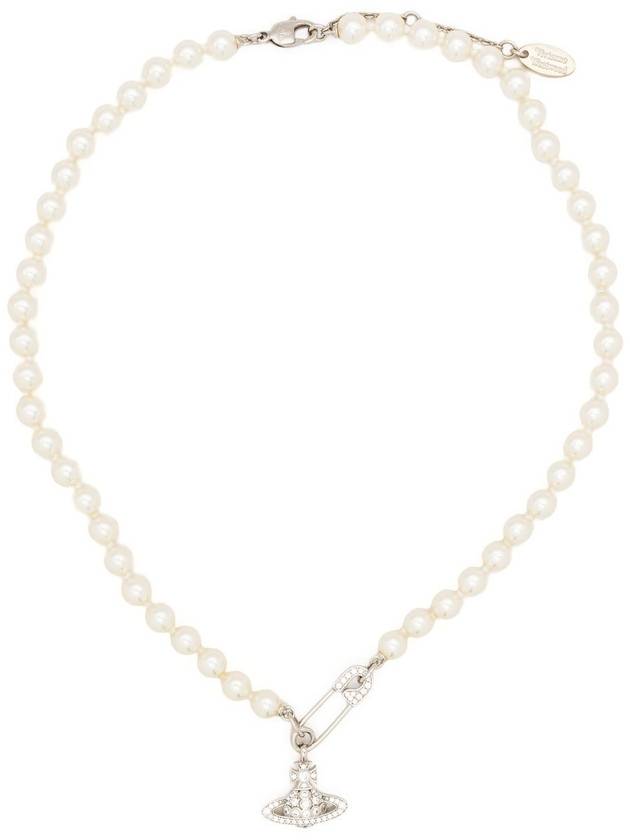 Lucless Pearl Necklace Silver VOSCJW0002 09 - VIVIENNE WESTWOOD - BALAAN 4