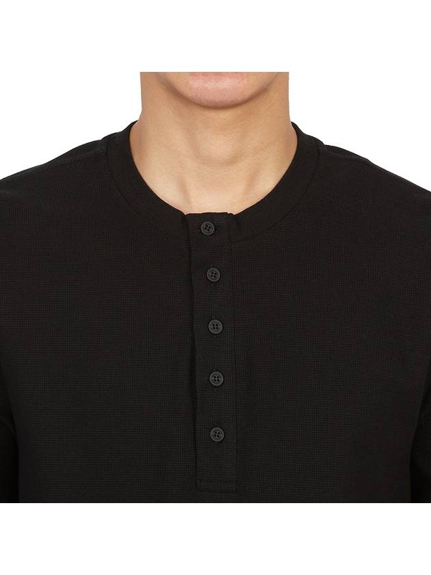 Men s Button Up Long Sleeve T Shirt Black - MONCLER - BALAAN 6