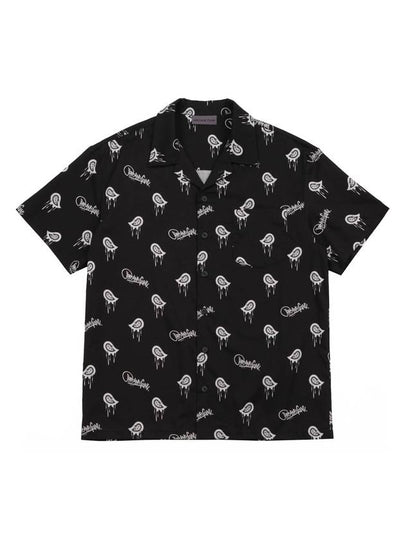 Logo Paisley Short Sleeve Shirt Black - ARCANE FUNK - BALAAN 2