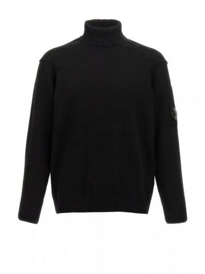 Lambswool GRS Turtle Neck Knit Top Black - CP COMPANY - BALAAN 2