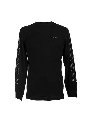 3D Logo Print Long Sleeve T-Shirt Black - OFF WHITE - BALAAN 1