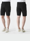 L11WA slim fit Bermuda cargo shorts black - STONE ISLAND - BALAAN 1