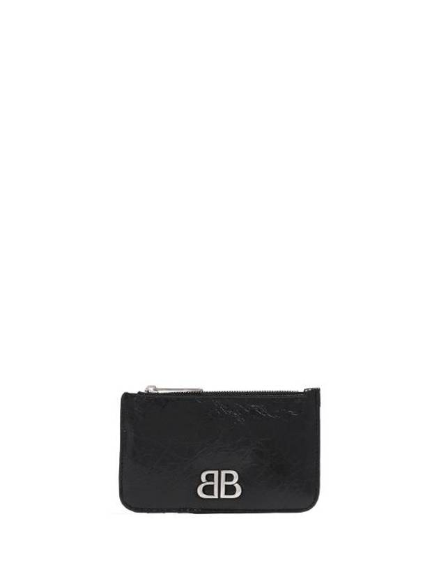 BB Logo Zipper Card Wallet Black - BALENCIAGA - BALAAN 2