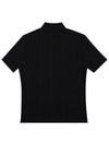 Slim Fit Zip-Up Short Sleeve T-Shirt Black - TOMMY HILFIGER - BALAAN 3