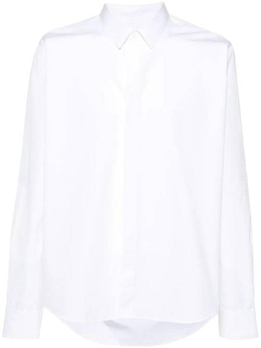 Tonal Logo Classic Long Sleeve Shirt White - AMI - BALAAN 1