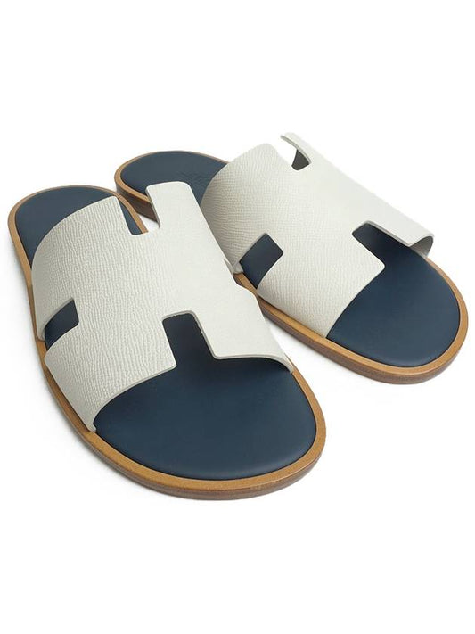 Hermes Izmir Sandal Epsom Blanc De Paris Bleu Celeste - HERMES - BALAAN 2