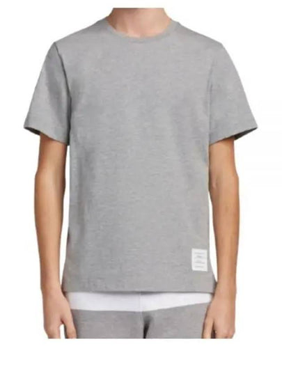 Men's Side Slit Relaxed Short Sleeve T-Shirt Light Grey - THOM BROWNE - BALAAN 2