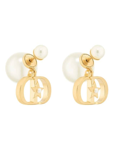 Tribales Resin Pearl Metal Earrings Gold - DIOR - BALAAN 1