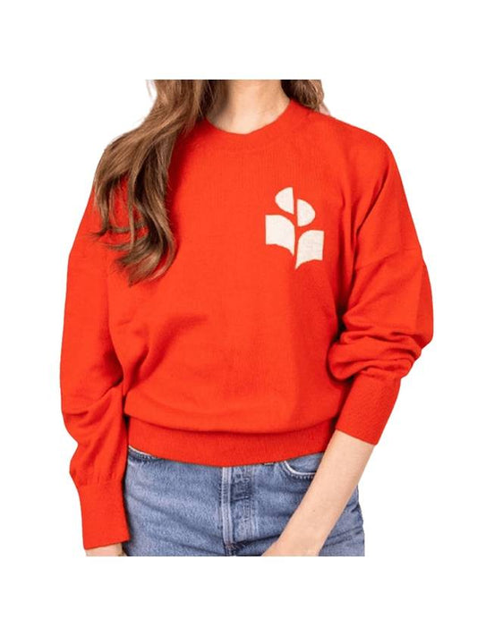 Marisans Logo Knit Top Red - ISABEL MARANT - BALAAN 1