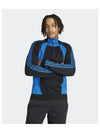 Logo Quarter Zip Jumper Knit Top Blue - ADIDAS - BALAAN 2