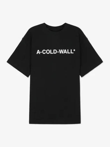 A COLD WALL Essential Logo T Shirt Black ACWMTS092BLACK - A-COLD-WALL - BALAAN 1