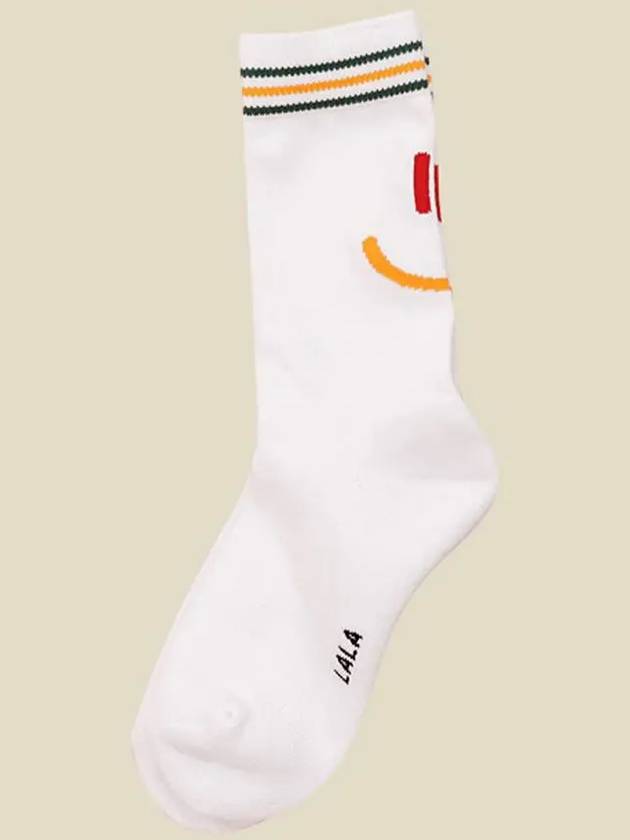 Lala Logo Socks White - LALA SMILE - BALAAN 3