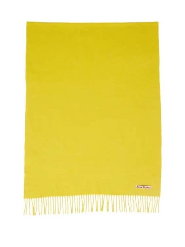 Logo Wool Fringe Scarf Yellow - ACNE STUDIOS - BALAAN 2