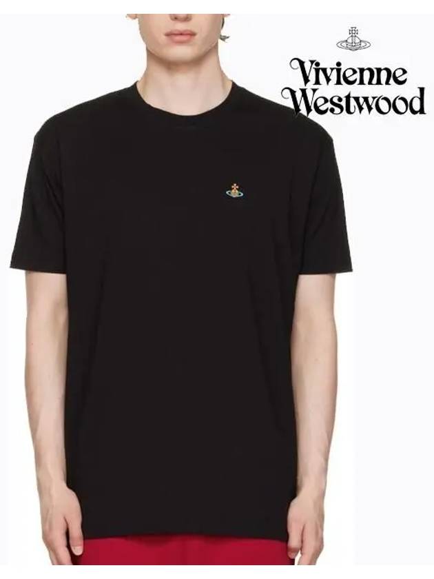 Chest ORB Logo Short Sleeve T-Shirt Black - VIVIENNE WESTWOOD - BALAAN 9