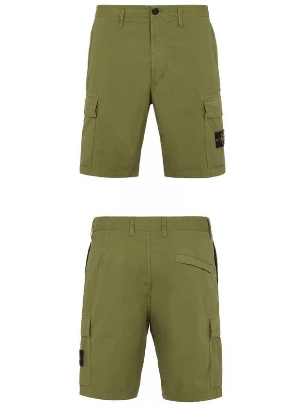 Cargo Bermuda Shorts Olive Green - STONE ISLAND - BALAAN 5