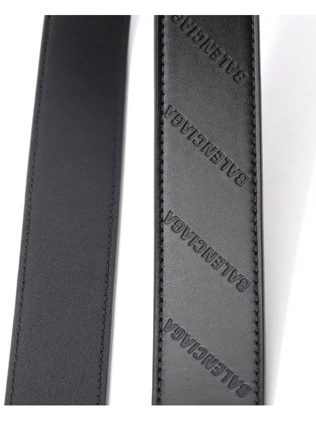 BB Logo Leather Belt Black - BALENCIAGA - BALAAN 4