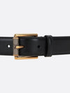 GG Buckle Supreme Belt Black - GUCCI - BALAAN 4