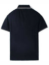 Stretch Cotton Pique Short Sleeve Polo Shirt Navy - STONE ISLAND - BALAAN 3