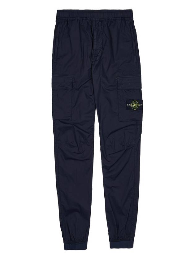 Stretch Cotton Tela Paracadute Cargo Straight Pants Navy Blue - STONE ISLAND - BALAAN 9