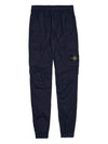 Stretch Cotton Tela Paracadute Cargo Straight Pants Navy Blue - STONE ISLAND - BALAAN 9