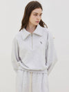 Logo Half Sweat Zip Up Melange - LESEIZIEME - BALAAN 4