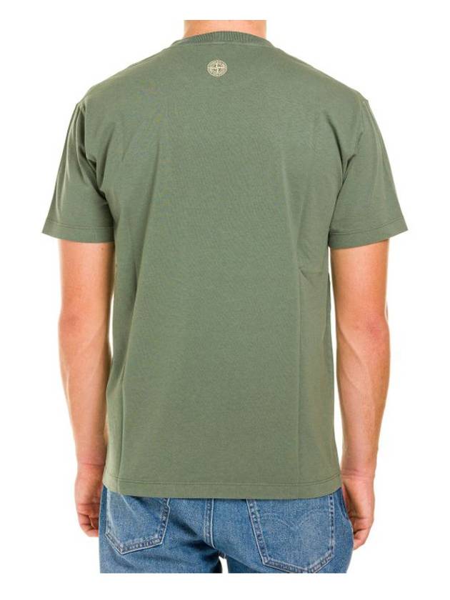 Band Multi Logo Short Sleeve T-Shirt Green - STONE ISLAND - BALAAN 6