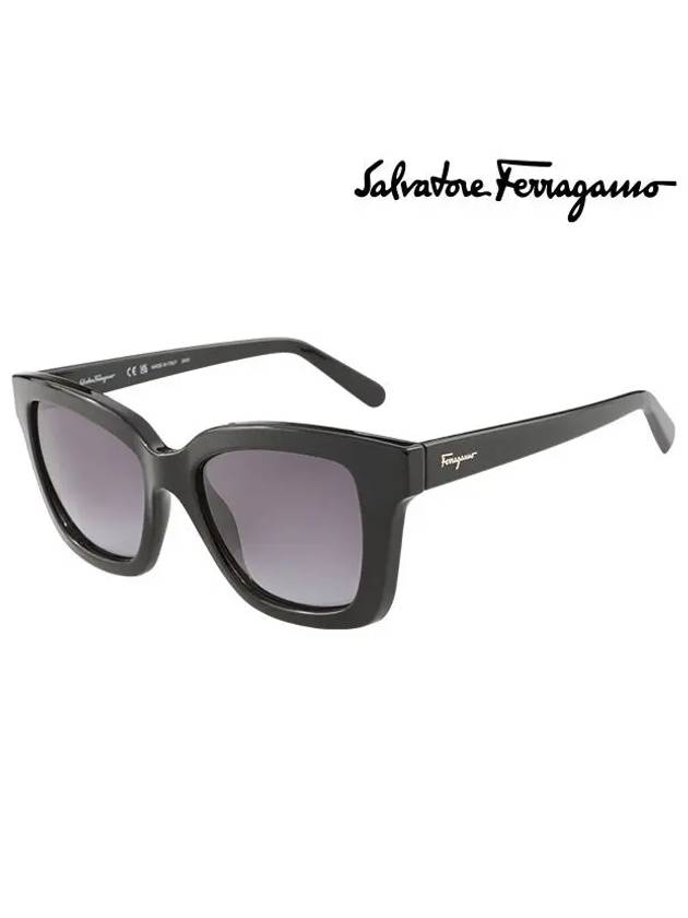 Salvatore Ferragamo Gray Gradient Square Ladies Sunglasses SF955S 001 53 - SALVATORE FERRAGAMO - BALAAN 2