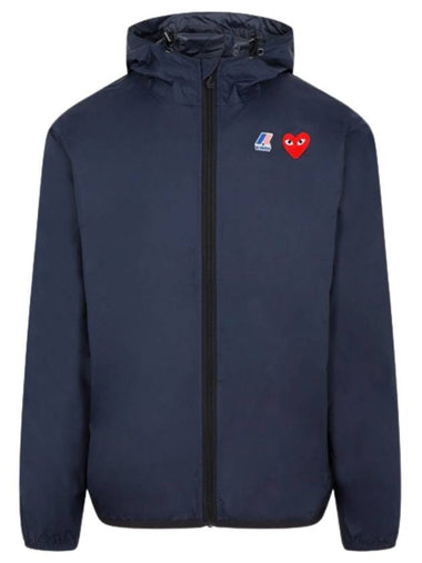 Small Heart Wappen Windbreaker Navy - COMME DES GARCONS - BALAAN 1