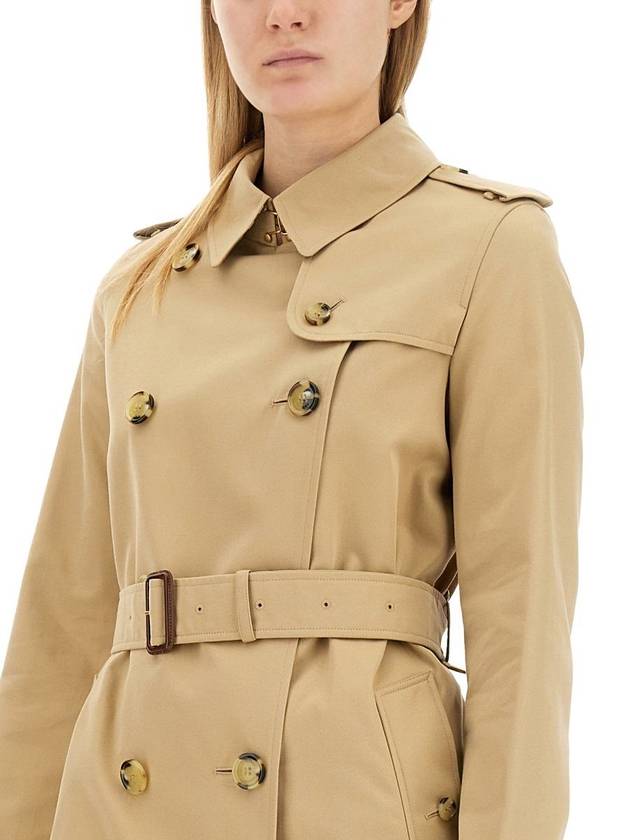 Kensington Heritage Cotton Trench Double Coat Beige - BURBERRY - BALAAN 4