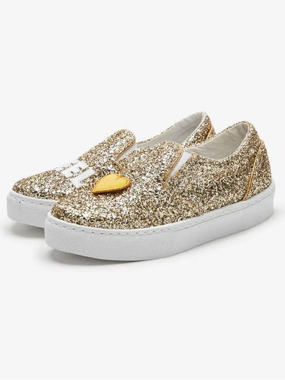 Women Patch Glitter Gold Slip-On CF673 - CHIARA FERRAGNI - BALAAN 2