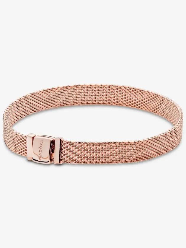 Reflection Mesh Metal Bracelet Rose Gold - PANDORA - BALAAN 2