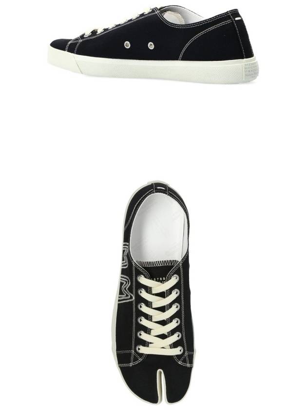 MM Tabi Canvas Low Top Sneakers Black - MAISON MARGIELA - BALAAN 6