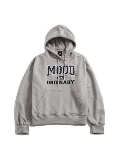 Balloon over logo embroidery hoodgray - MOO - BALAAN 2