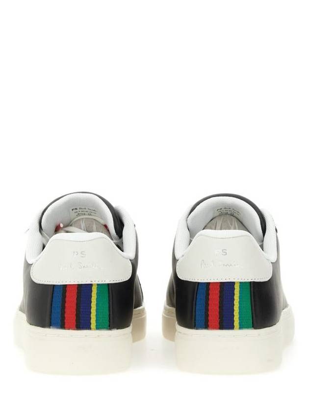 Rex Stripe Logo Low Top Sneakers Black - PAUL SMITH - BALAAN 4