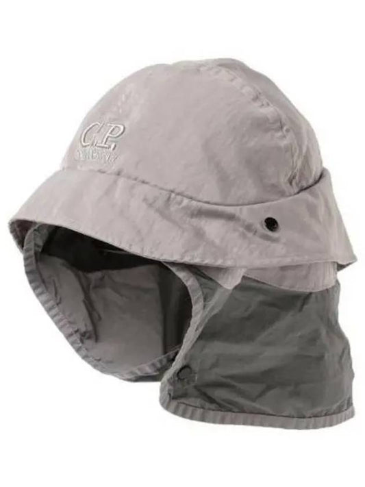 Embroidered Logo Earflap Bucket Hat Grey - CP COMPANY - BALAAN 2