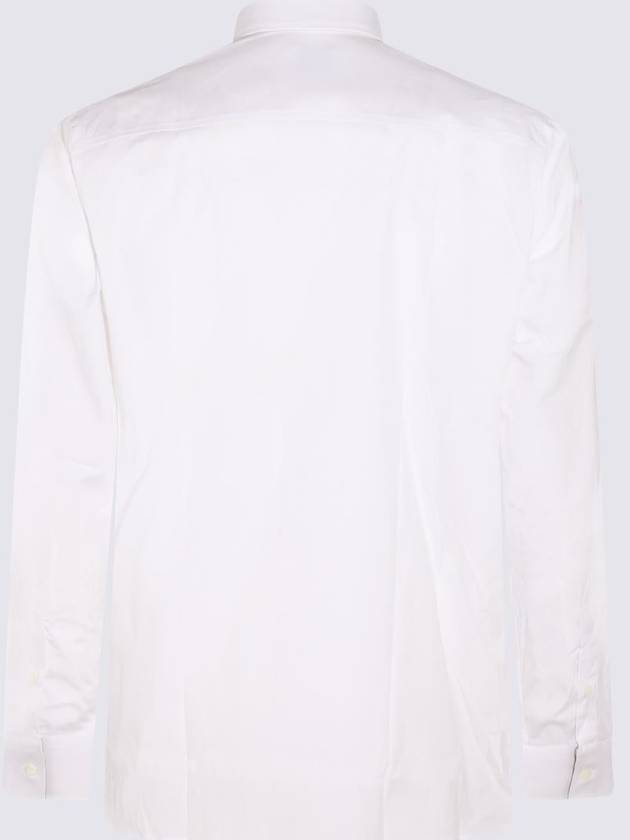 Plain Cotton Long Sleeve Shirt White - BURBERRY - BALAAN 3