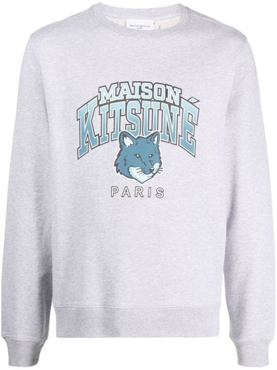 Campus Fox Regular Sweatshirt Light Grey Melange - MAISON KITSUNE - BALAAN 2