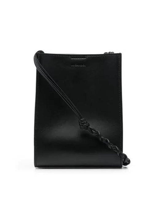Tangle Leather Small Cross Bag Black - JIL SANDER - BALAAN.